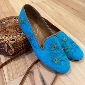 Stubbs & Wootton Peacock Plumes Loafers